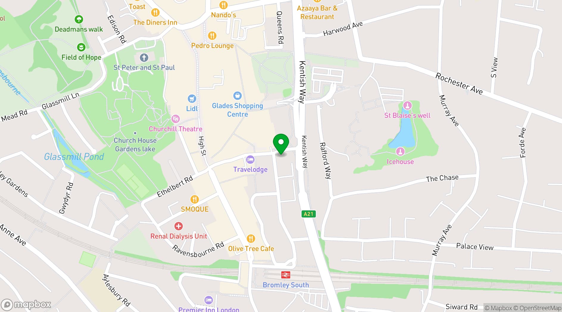 Map showing Desk Team Serviced Offices