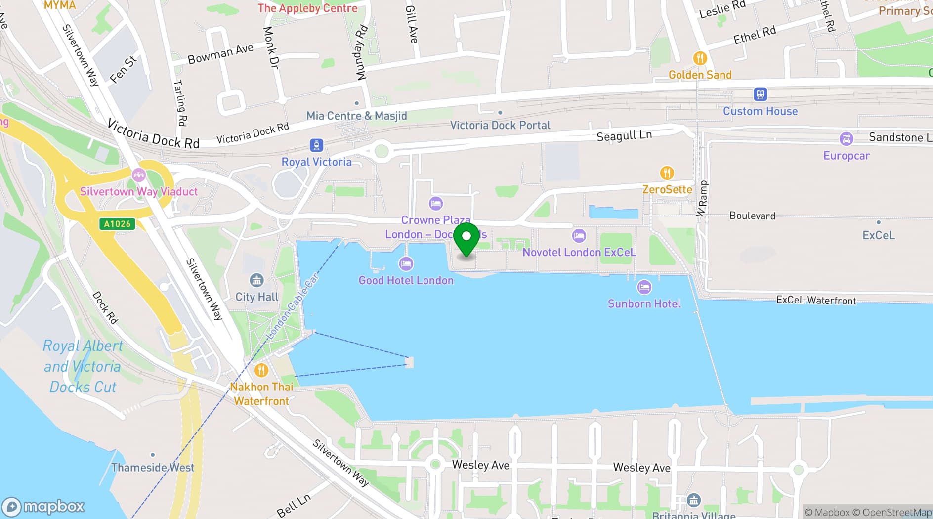 Map showing Top 1 Forever Restaurant