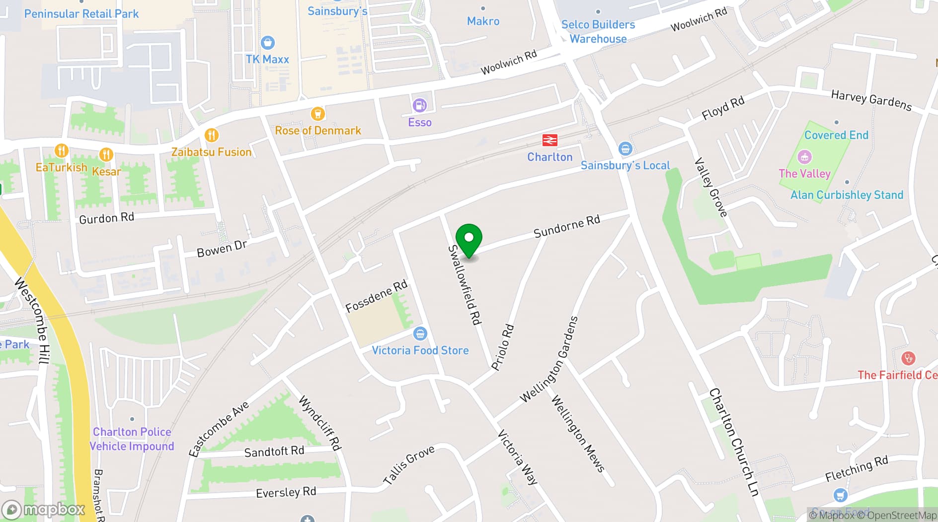 Map showing St Richard's Church Centre