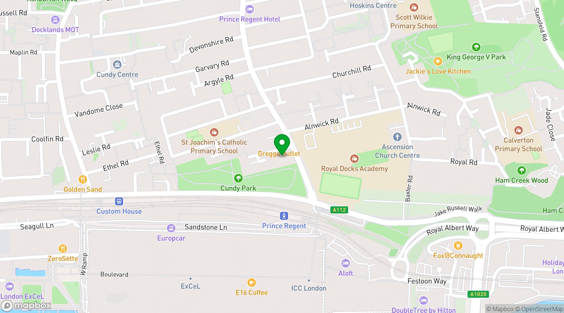 Map showing Garden Community Cafe