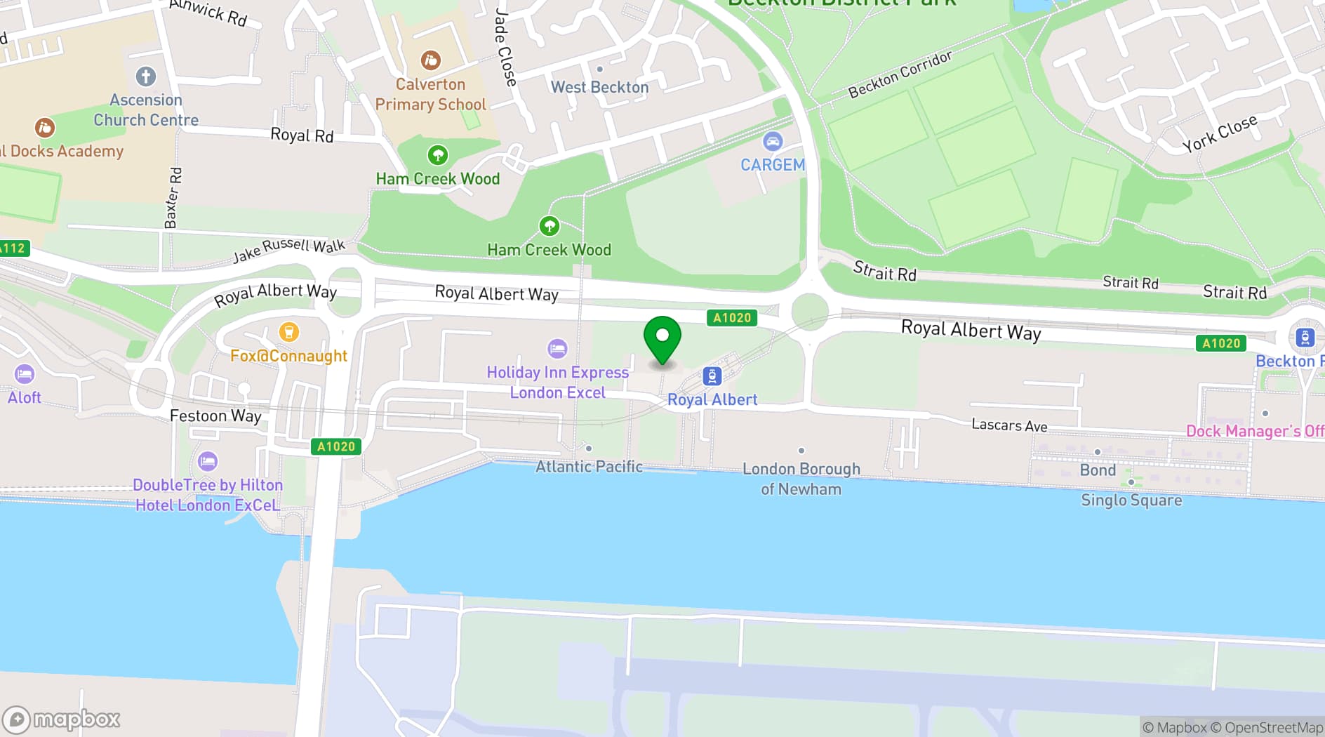 Map showing BIG FRIDGE