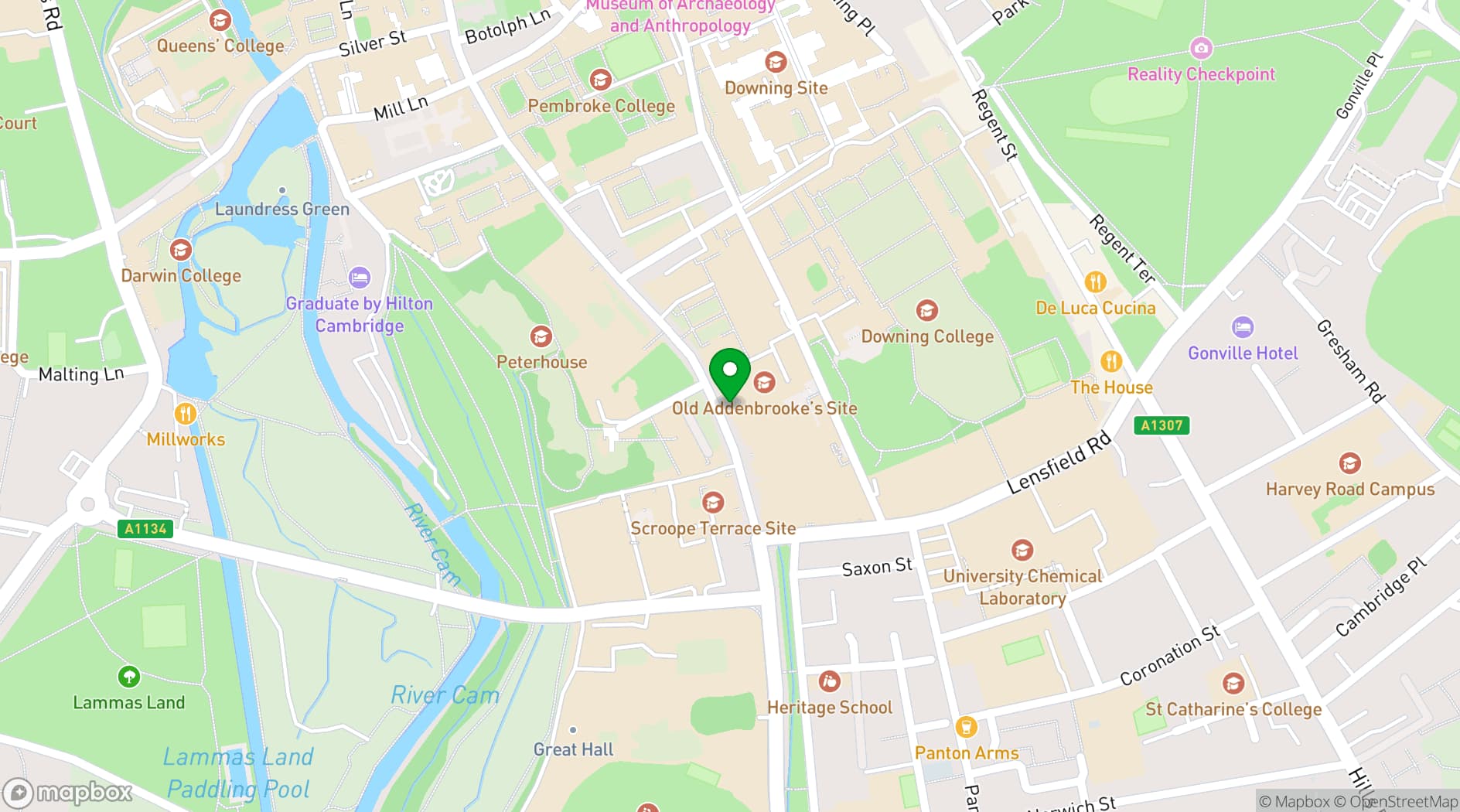 Map showing Hotel du Vin Cambridge