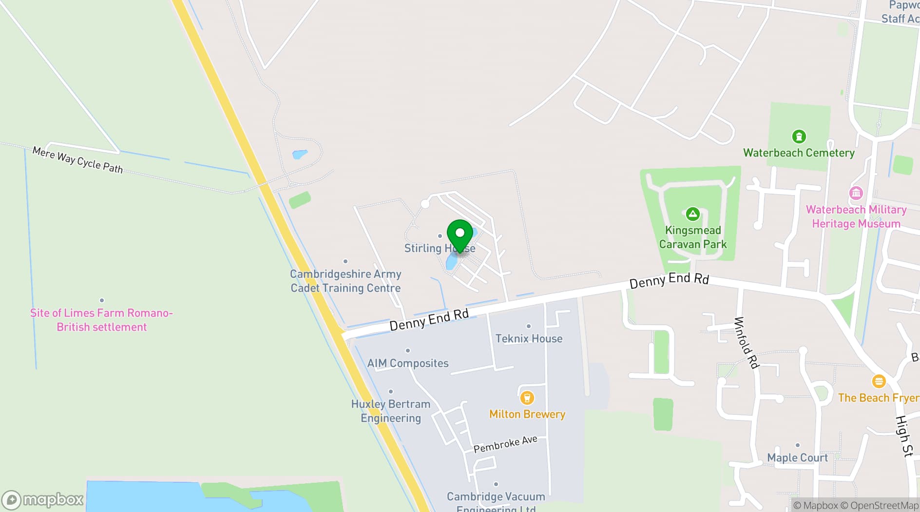 Map showing Cambridge Innovation Parks
