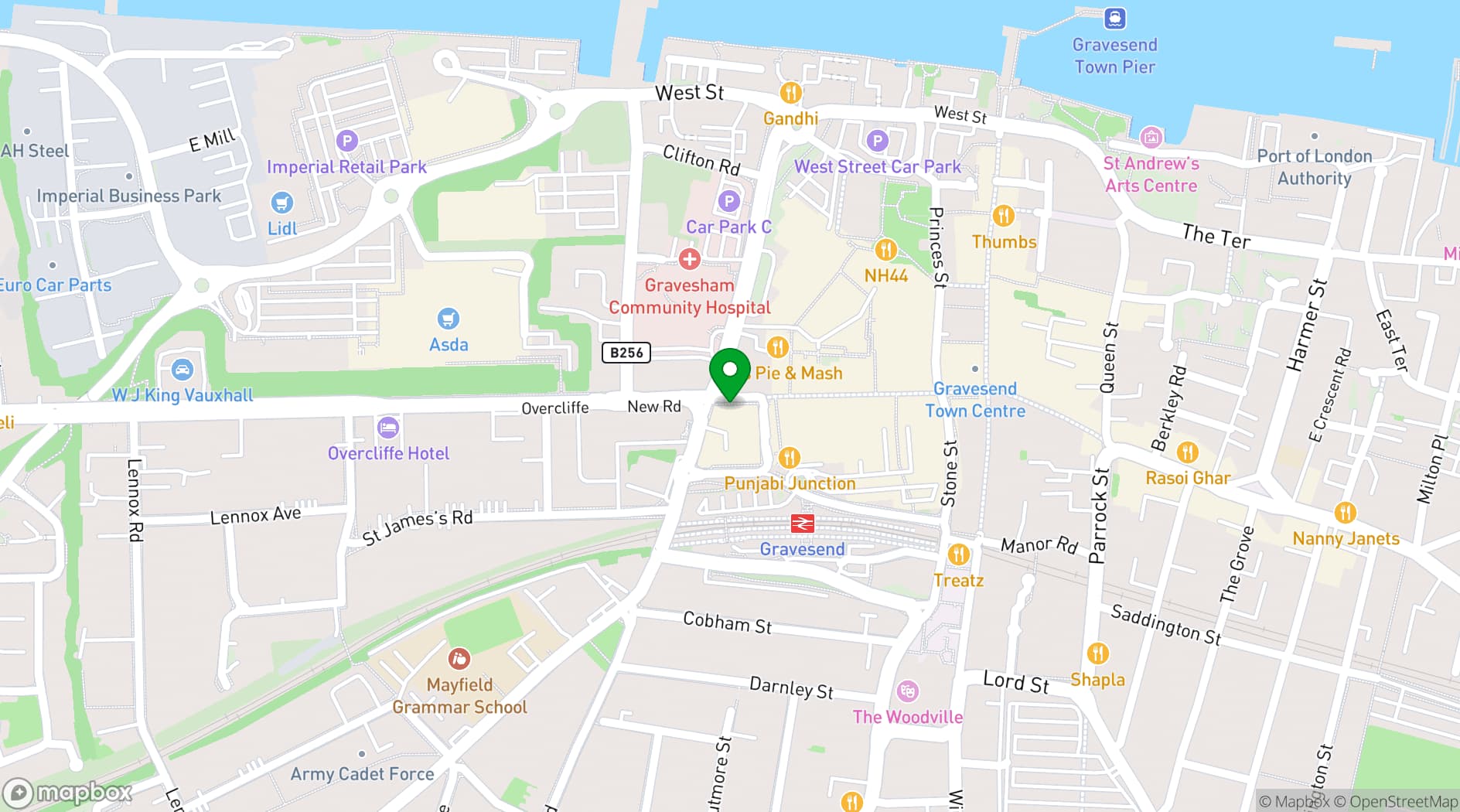 Map showing Cafe Inn