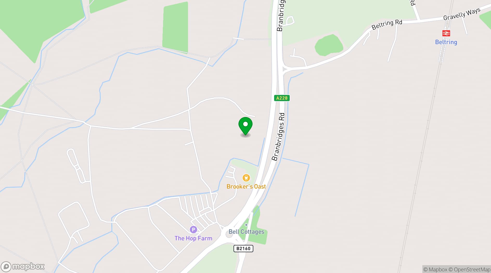 Map showing Shires Oast
