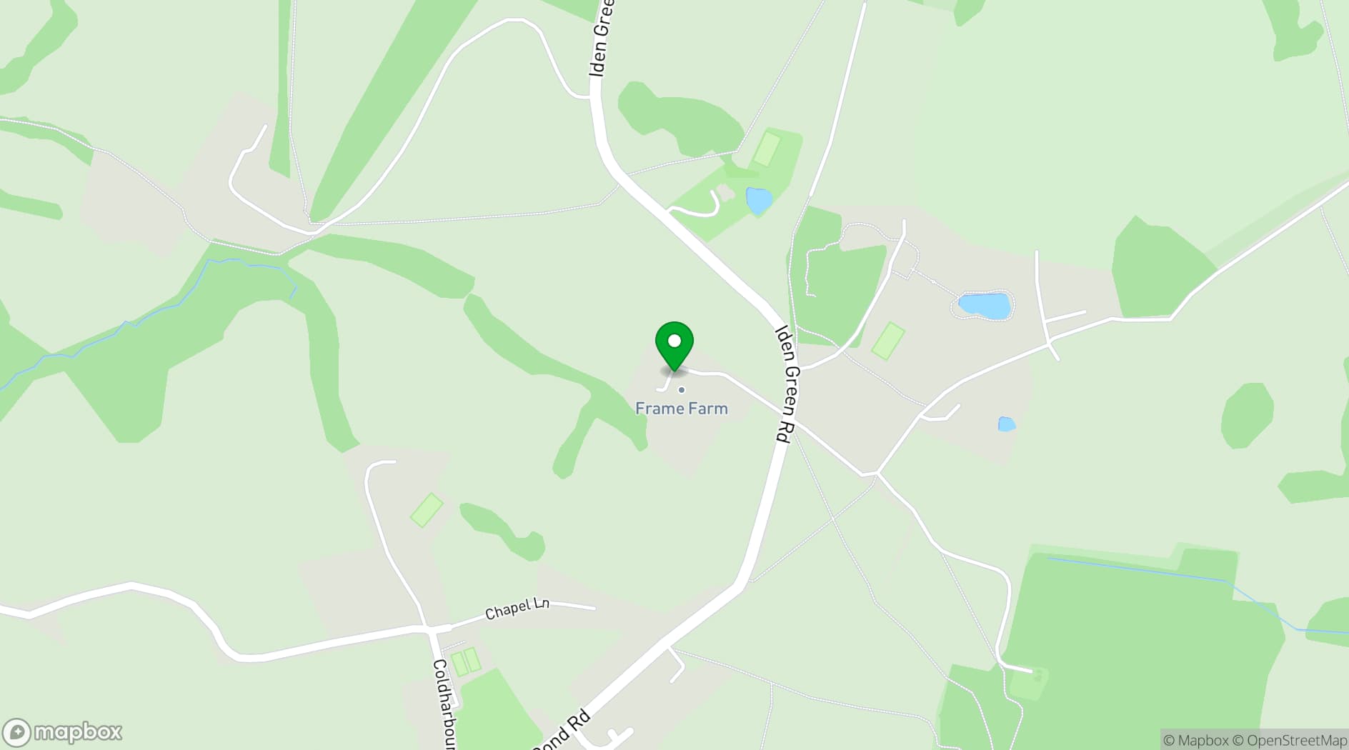 Map showing The Oak Barn, Frame Farm
