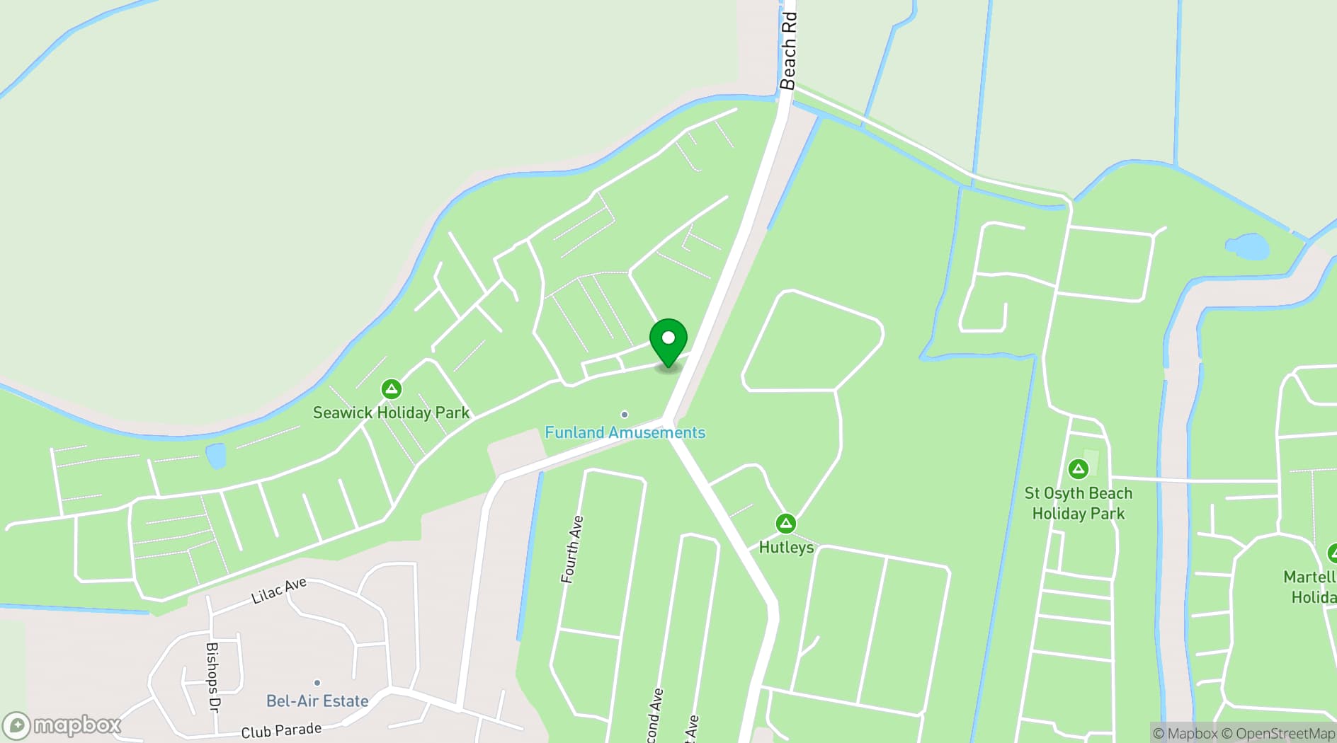 Map showing Seawick Holiday Park