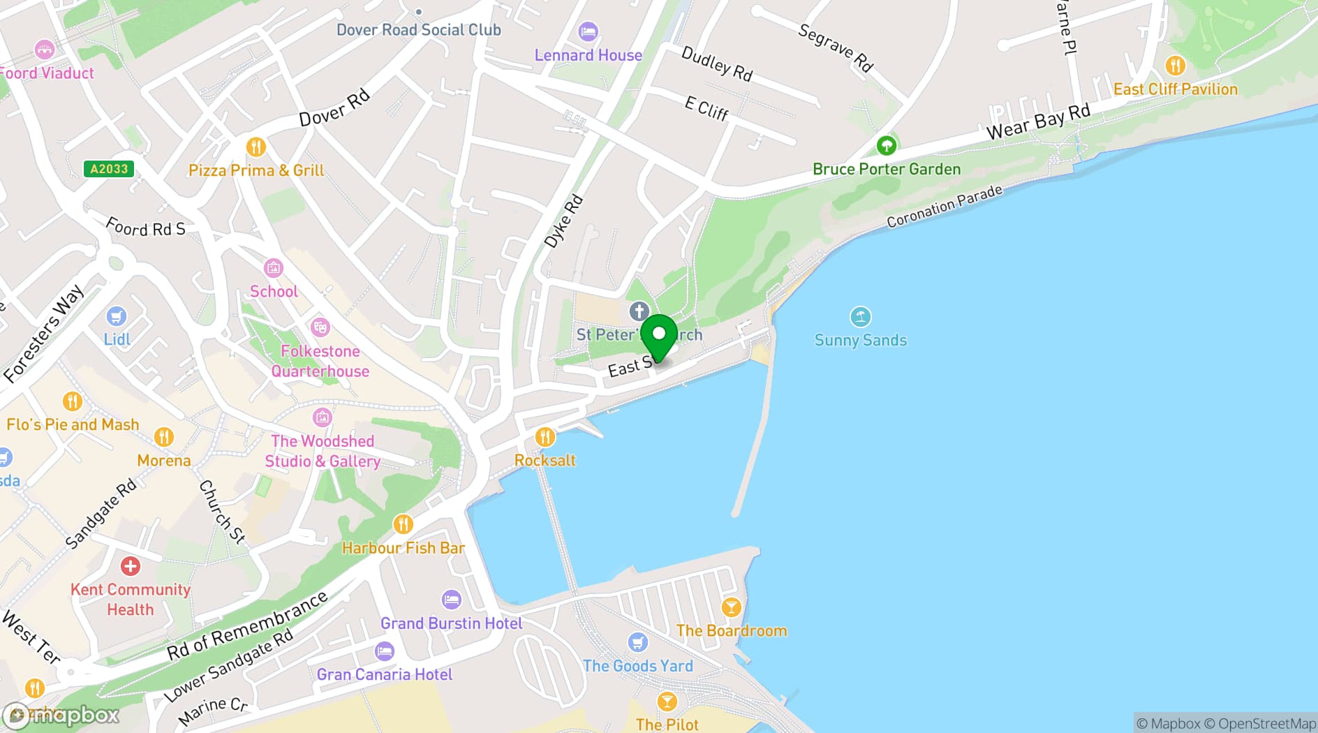Map showing The Mariner
