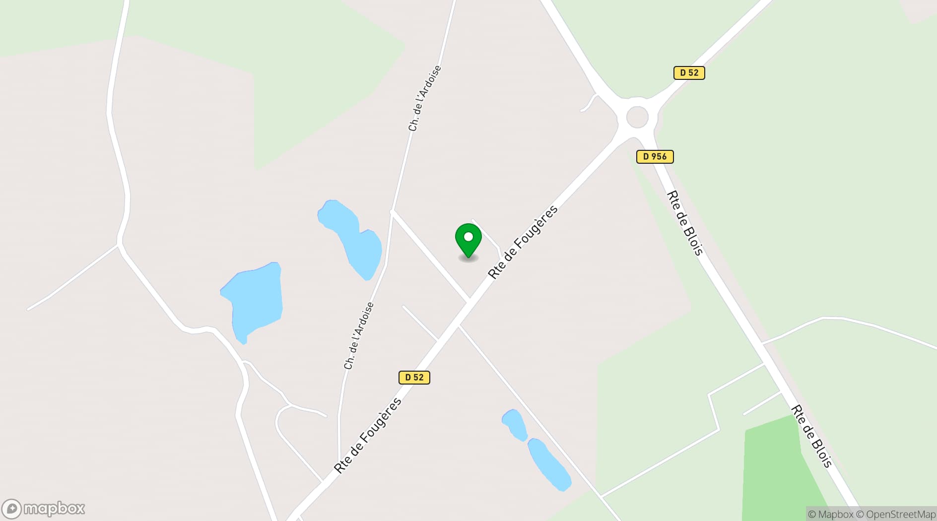 Map showing LES SOURCES DE CHEVERNY
