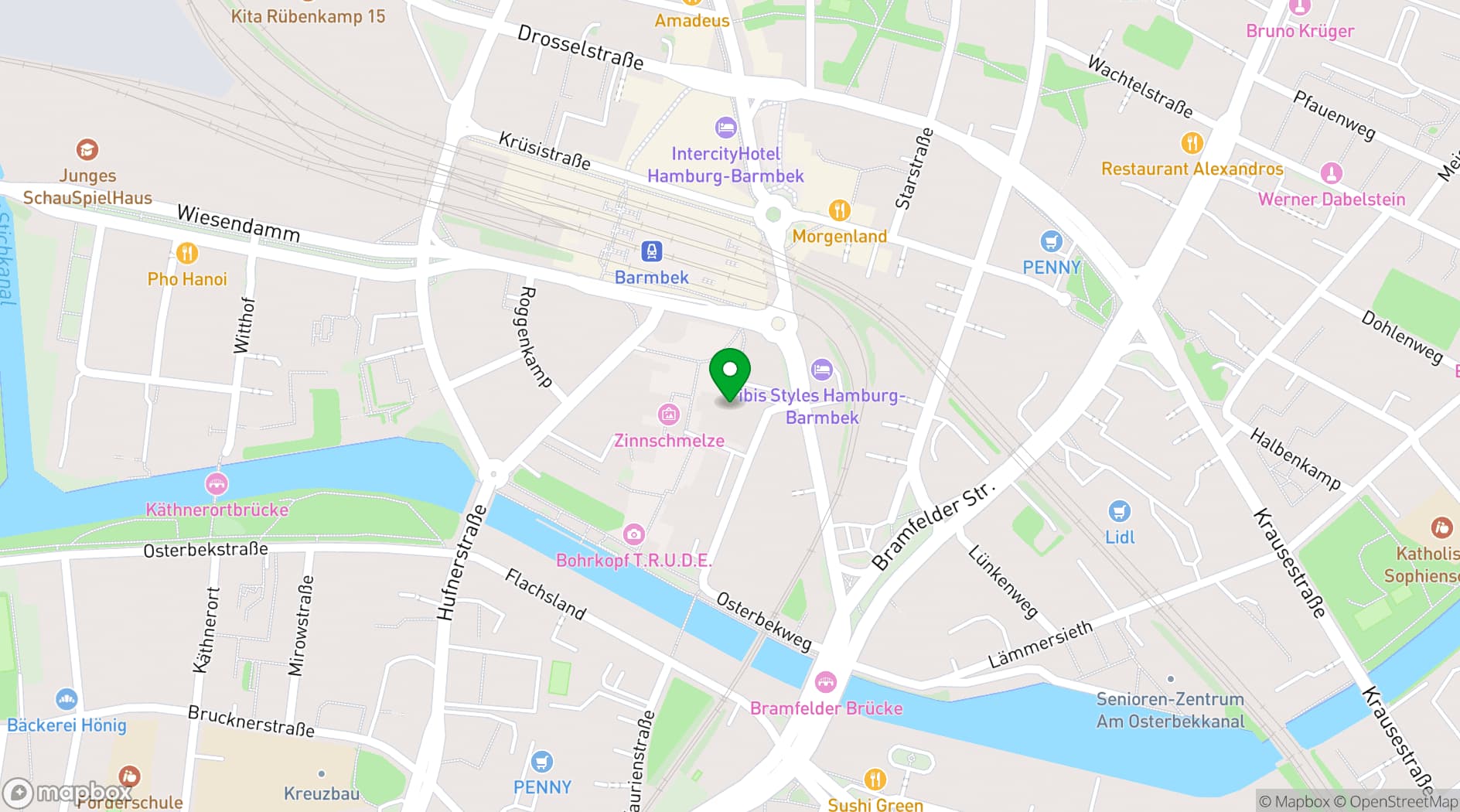 Map showing Museum of Work