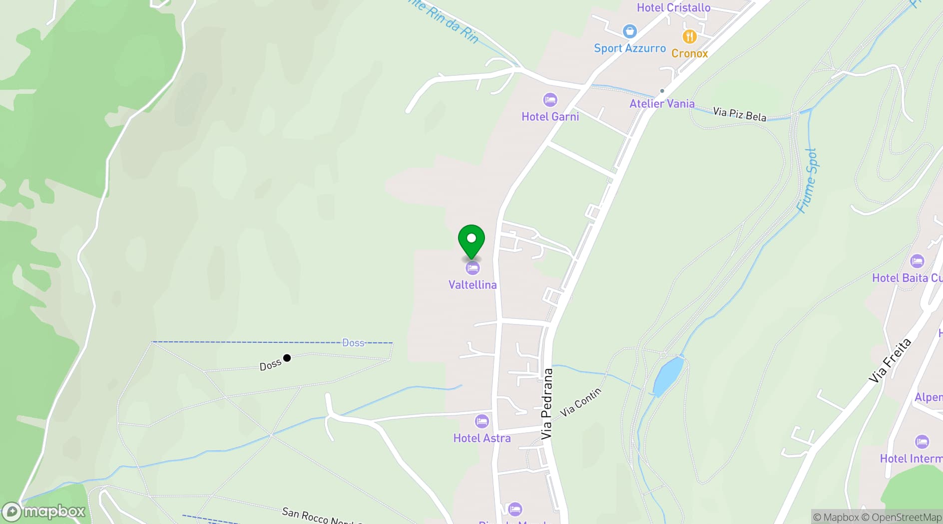 Map showing Hotel Valtellina