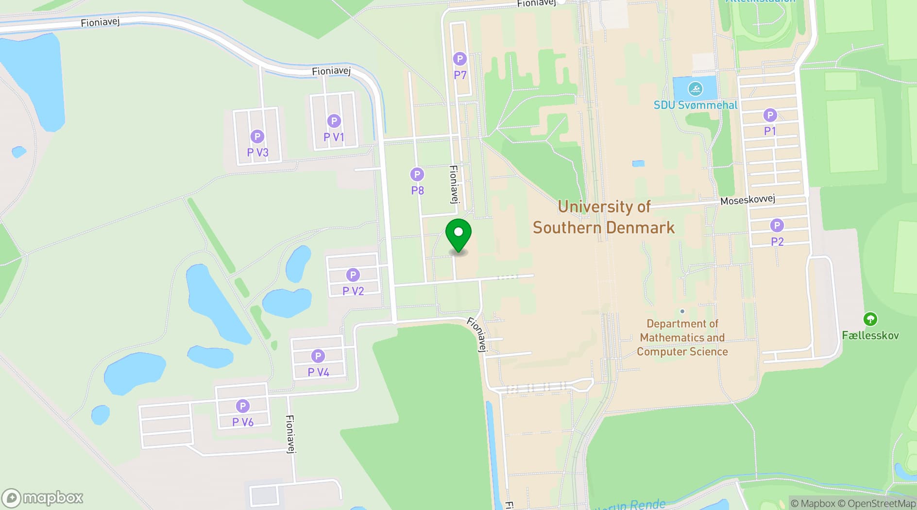 Map showing Danish Institute for Advanced Study