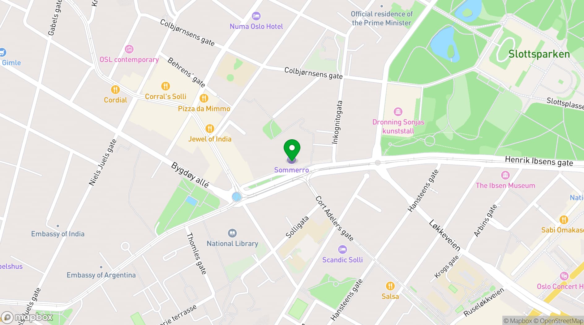 Map showing Sommerro