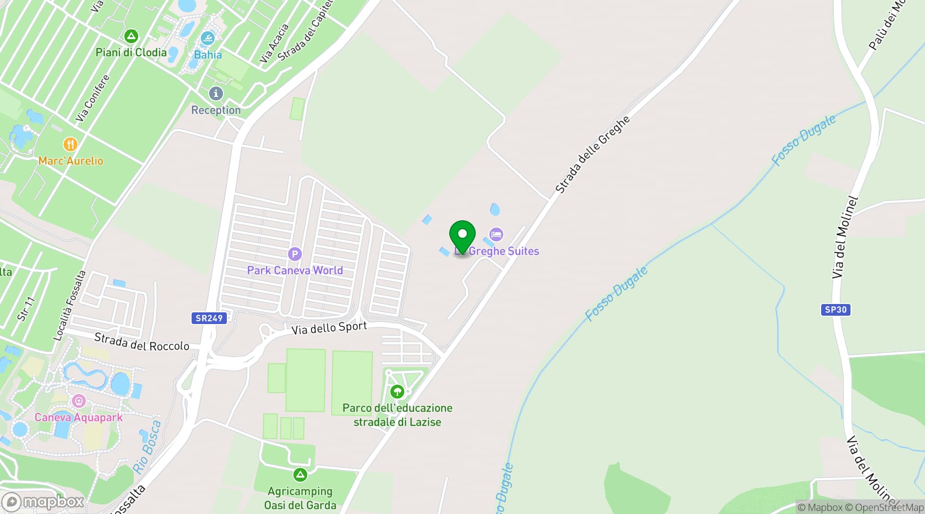 Map showing HOTEL PRINCIPE DI LAZISE