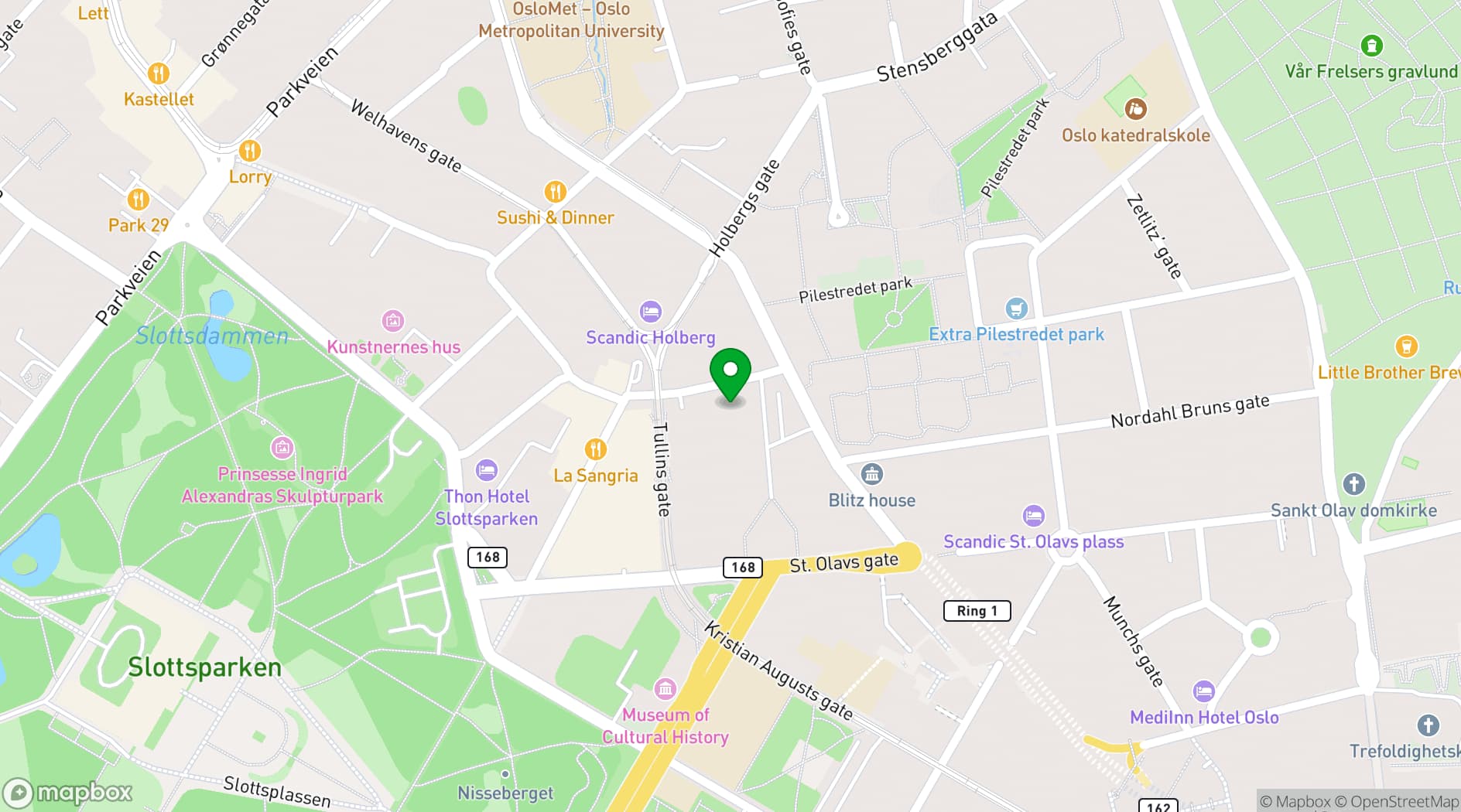 Map showing Epicenter Oslo