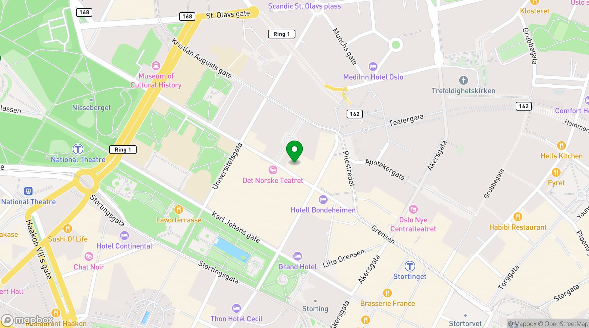 Map showing Hotel Bristol