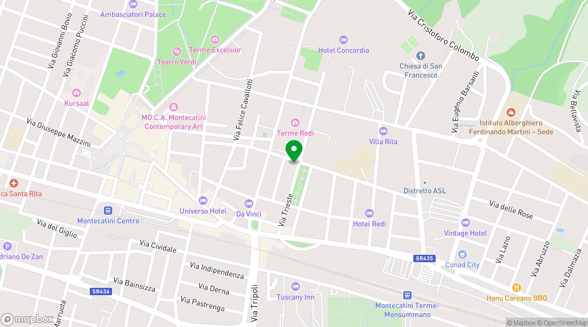 Map showing Hotel Montebello