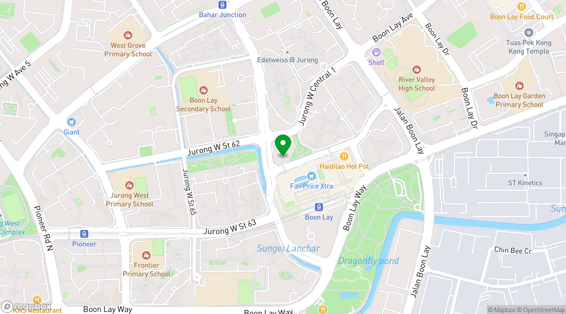 Map showing Jurong West Public Library