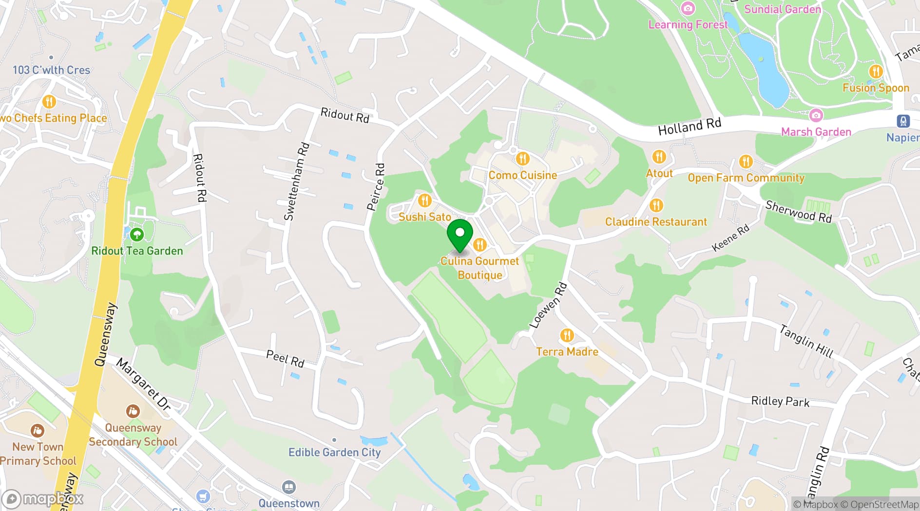 Map showing Siri House