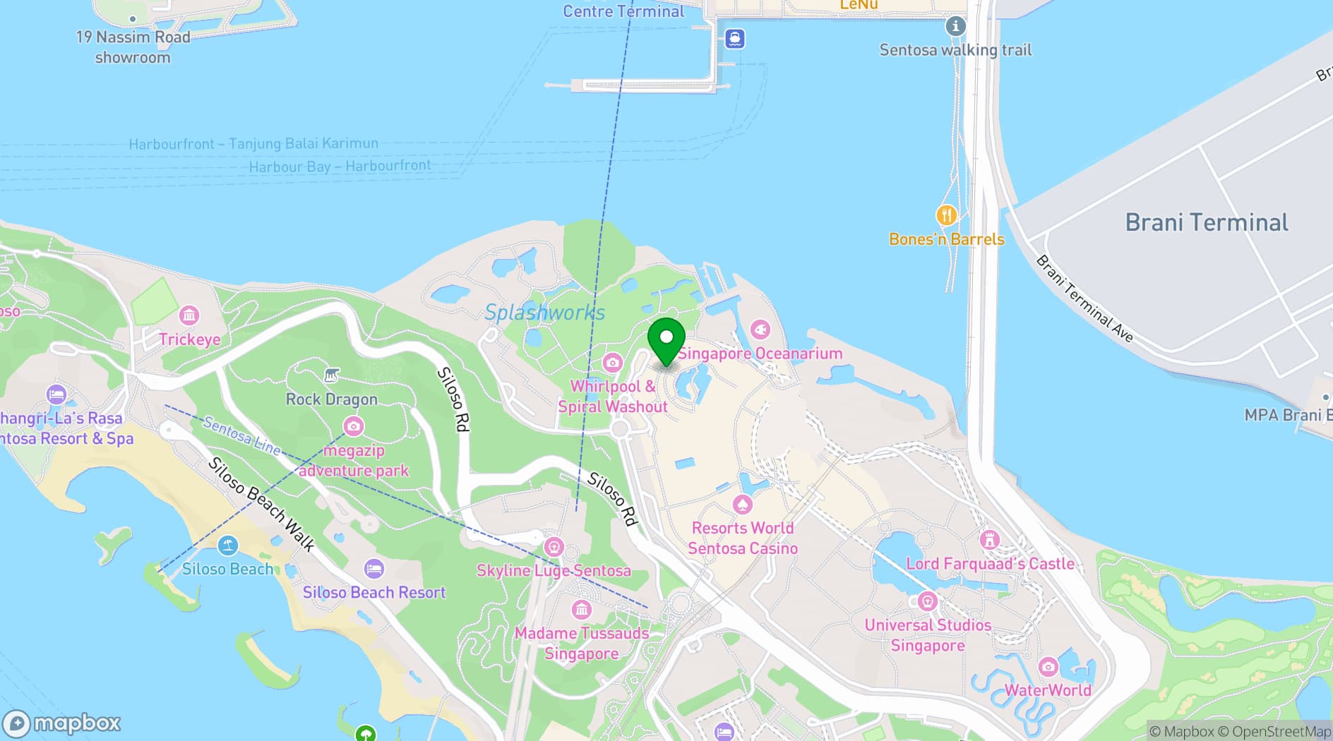 Map showing Resorts World Convention Centre