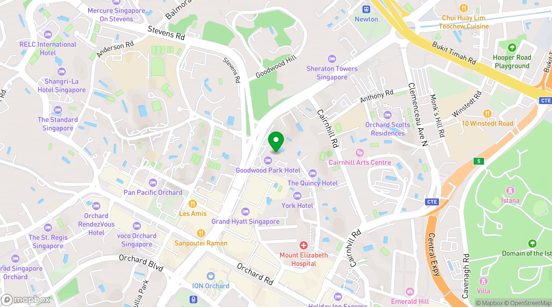 Map showing Alma