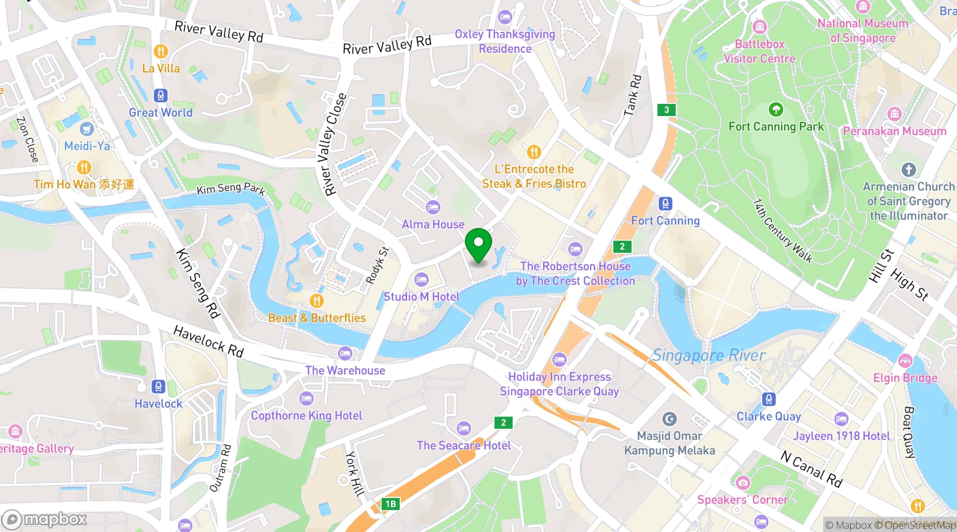 Map showing STPI Creative Workshop & Gallery