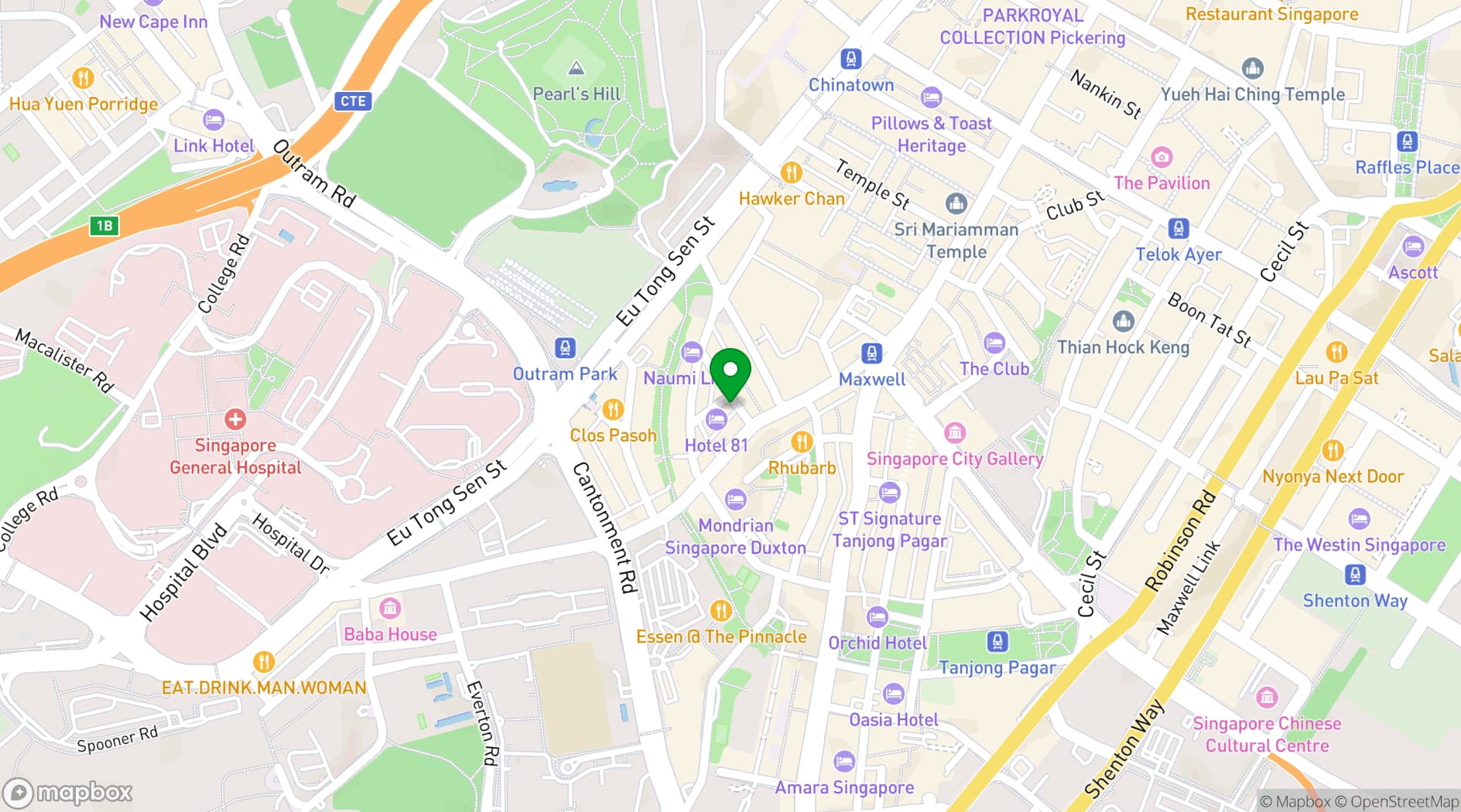 Map showing Esquina