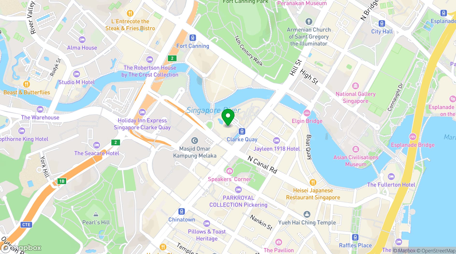 Map showing Paradox Singapore Merchant Court