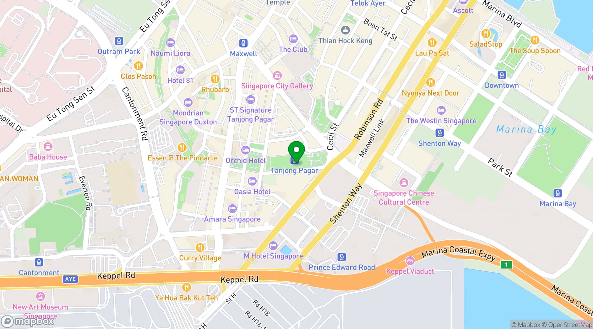 Map showing Guoco Tower