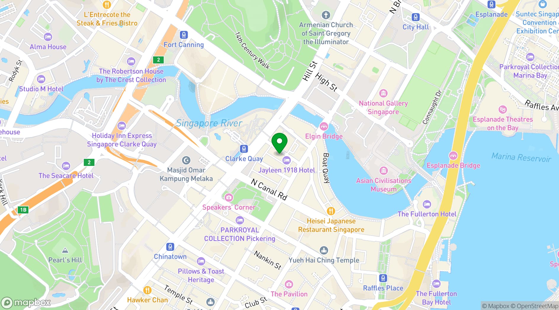 Map showing Neon Pigeon