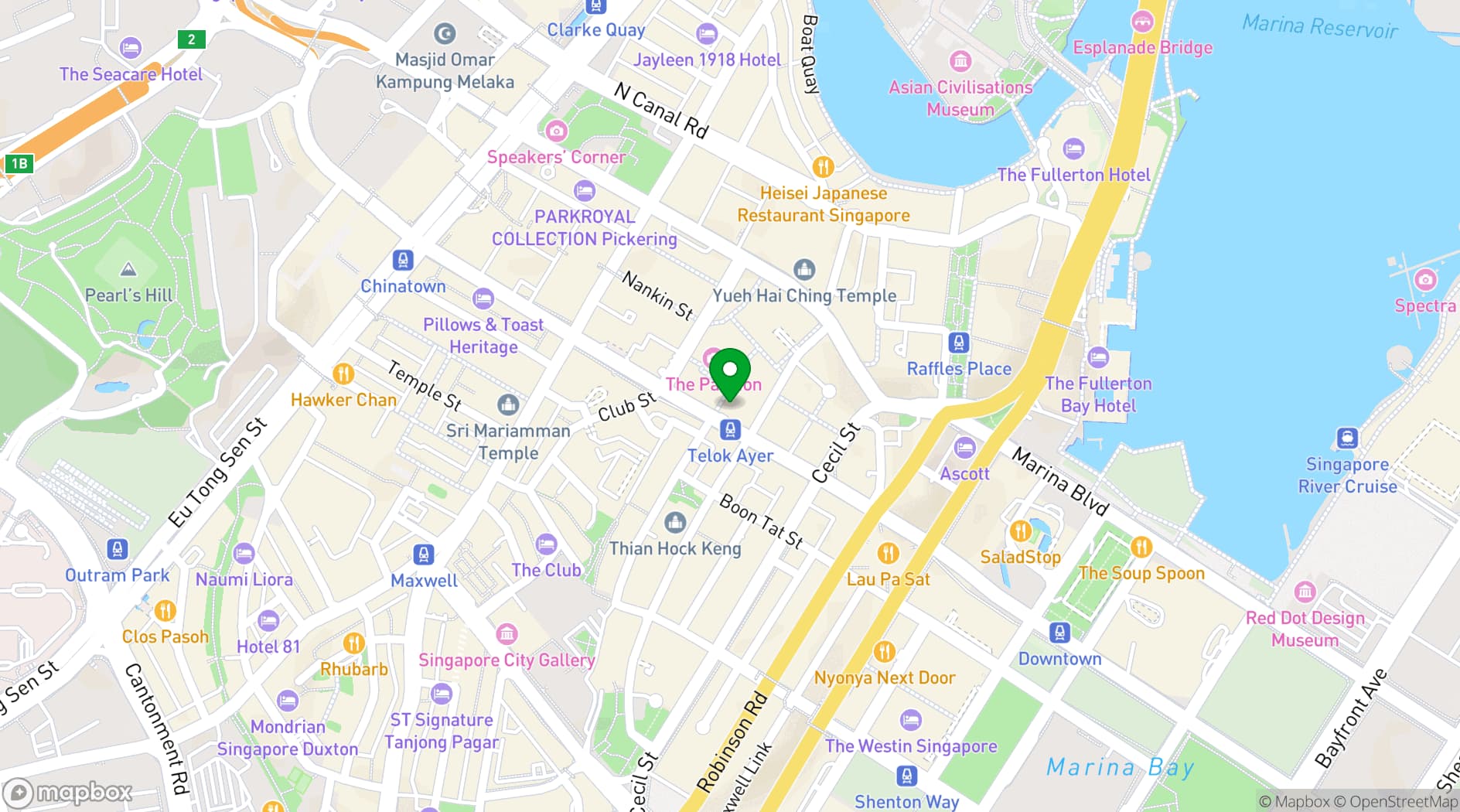 Map showing The Clan Hotel