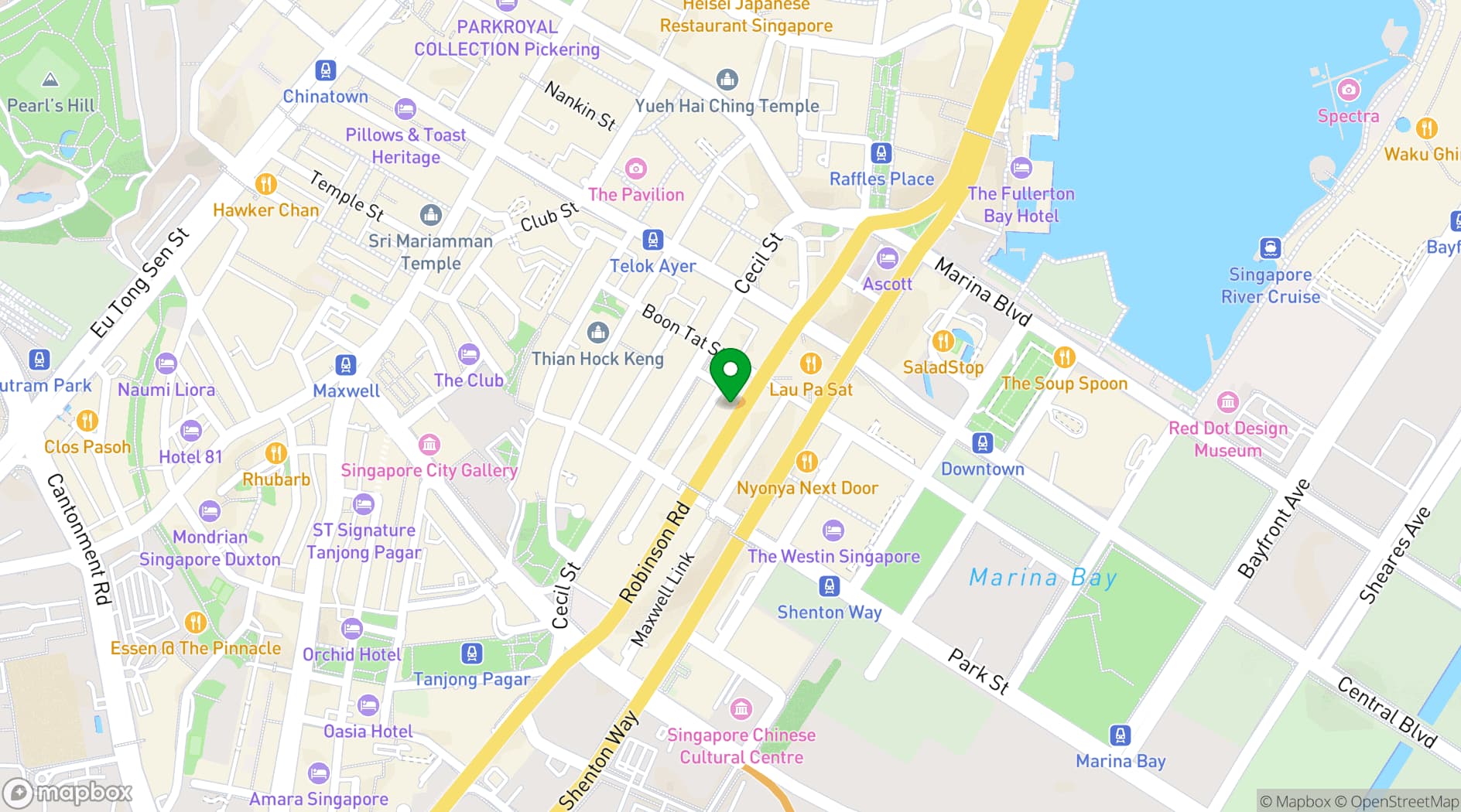Map showing 80RR Fintech Hub SG