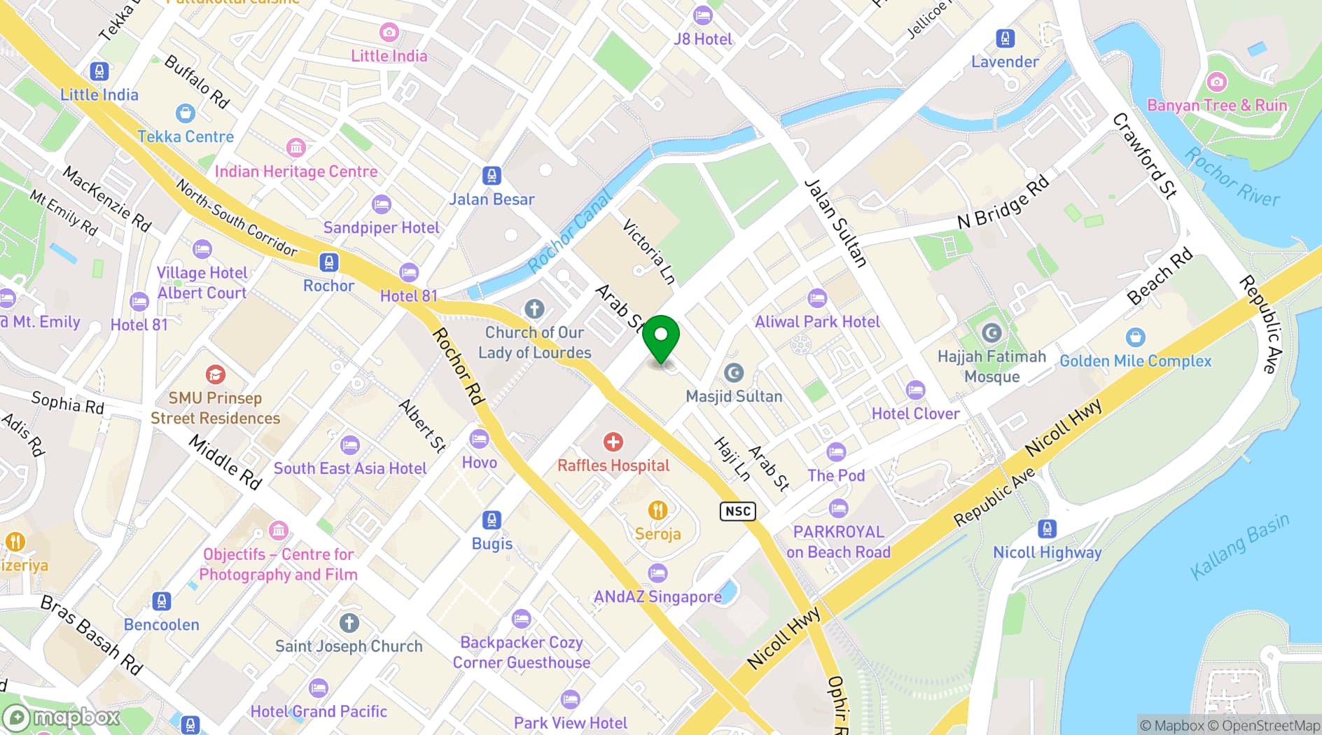 Map showing The Landmark