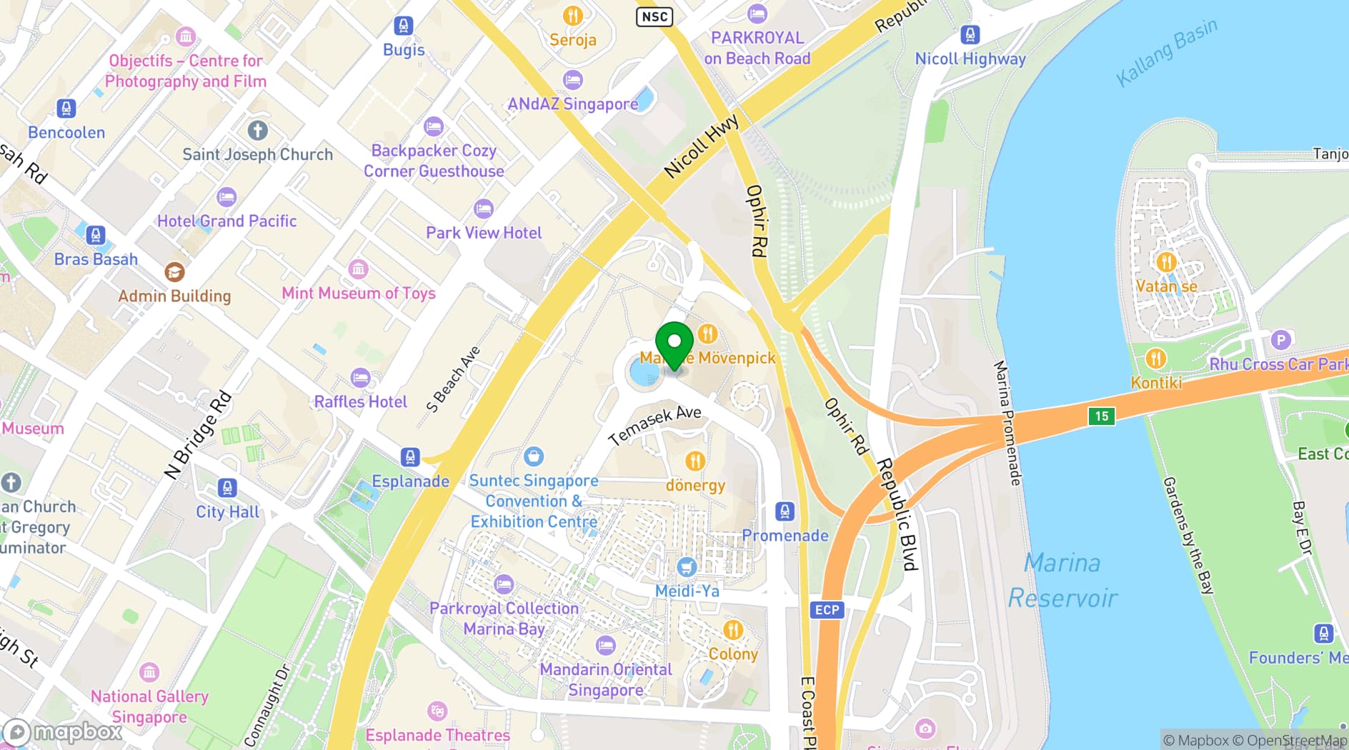 Map showing Suntec City