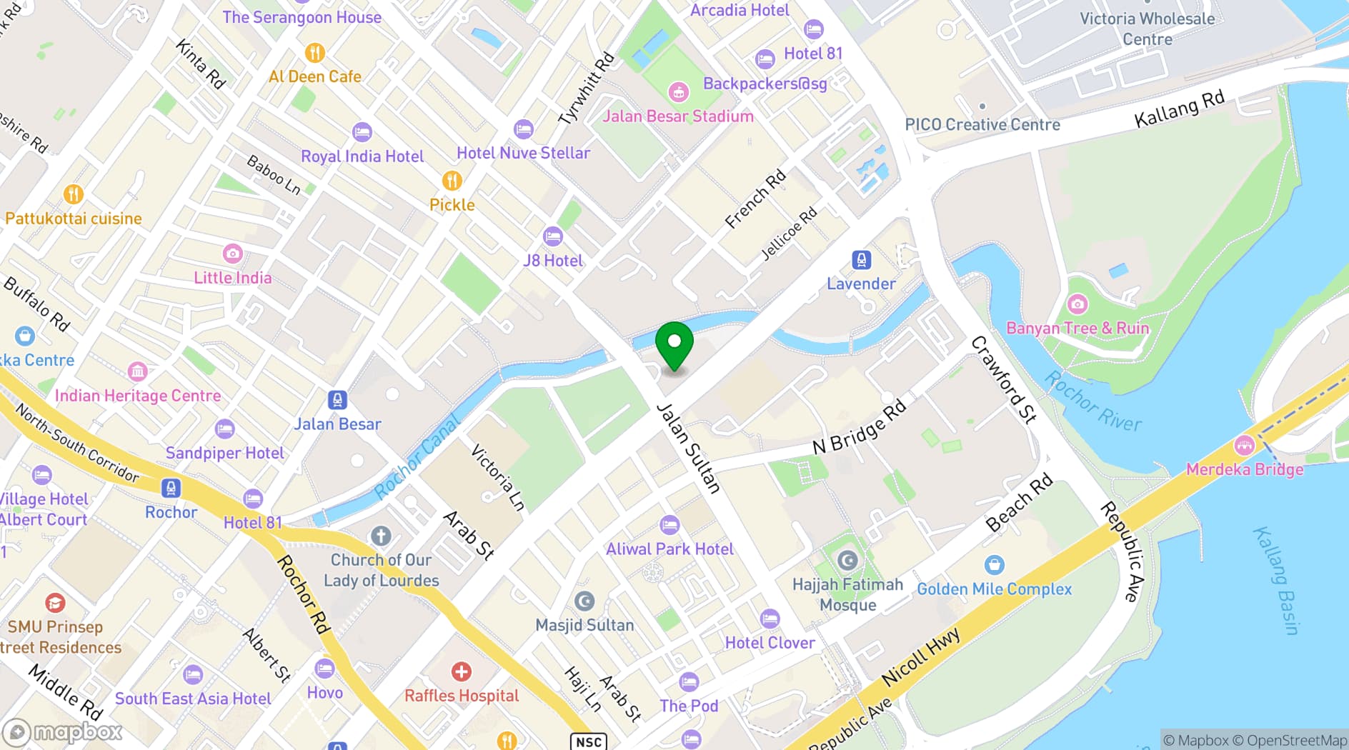 Map showing Hotel Boss