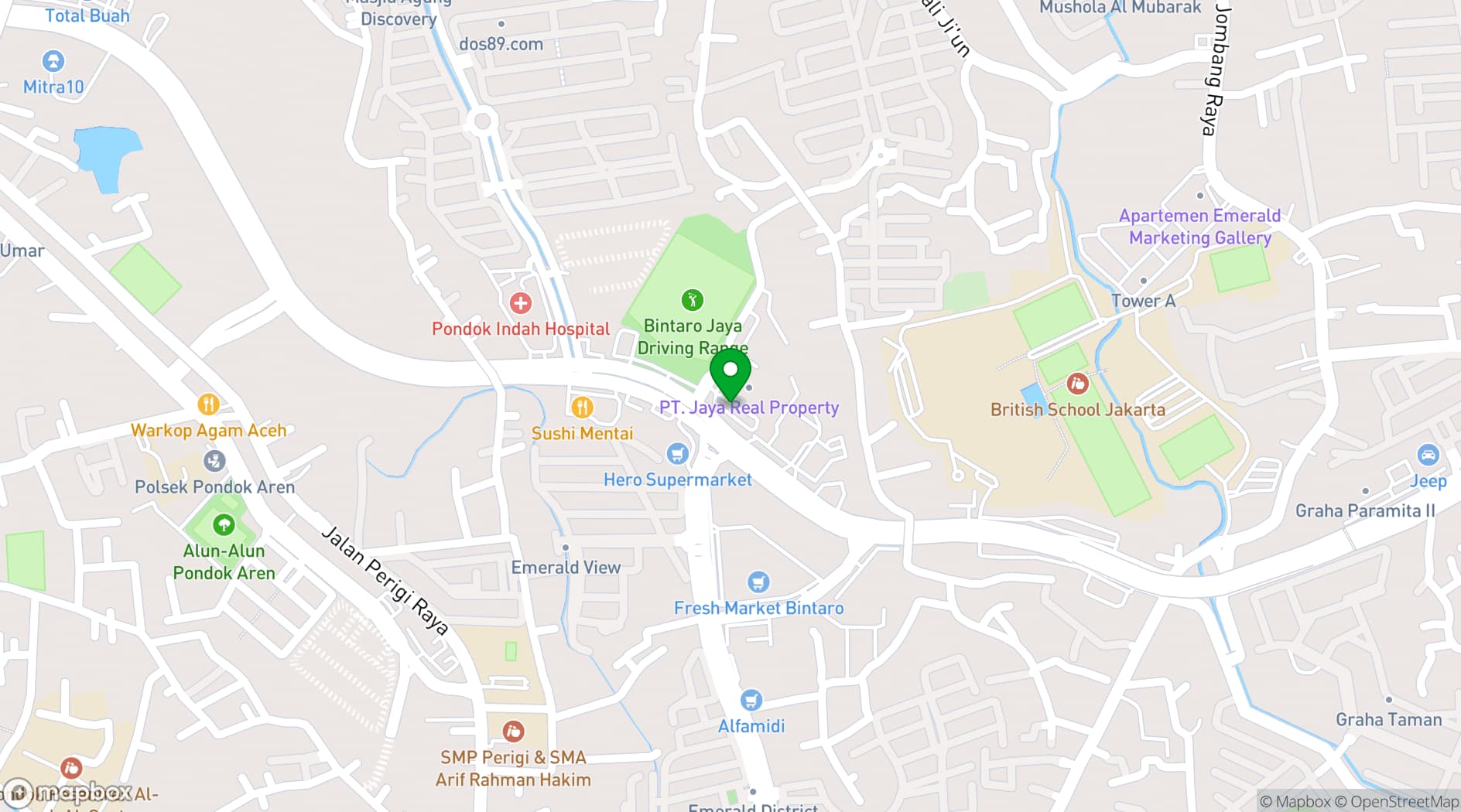 Map showing Jaya Real Property