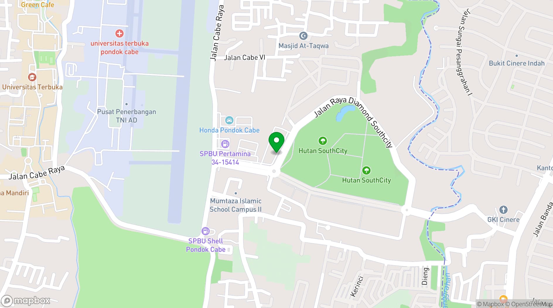 Map showing Warung Nasi Ceu Emi