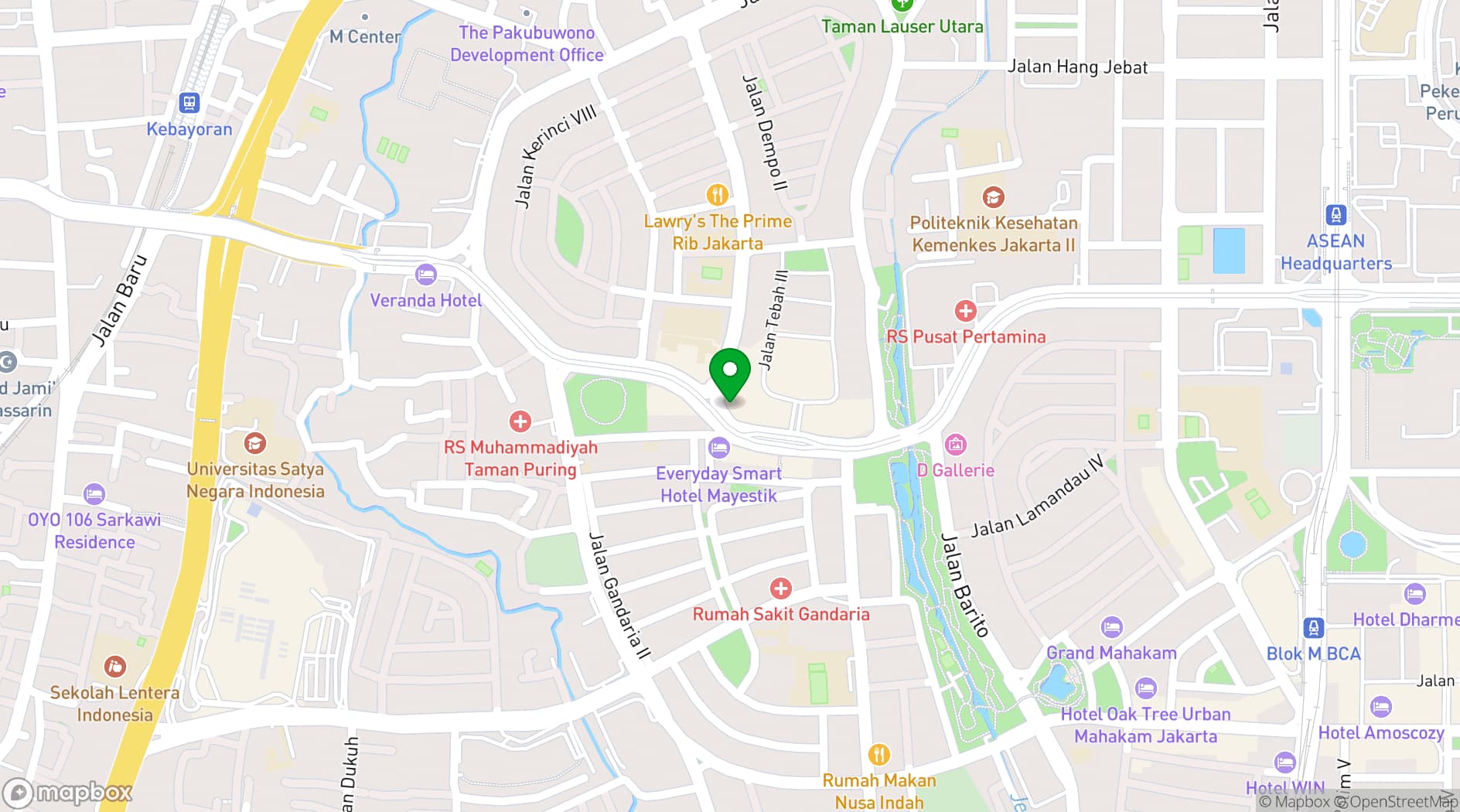 Map showing Art Venues Indonesia