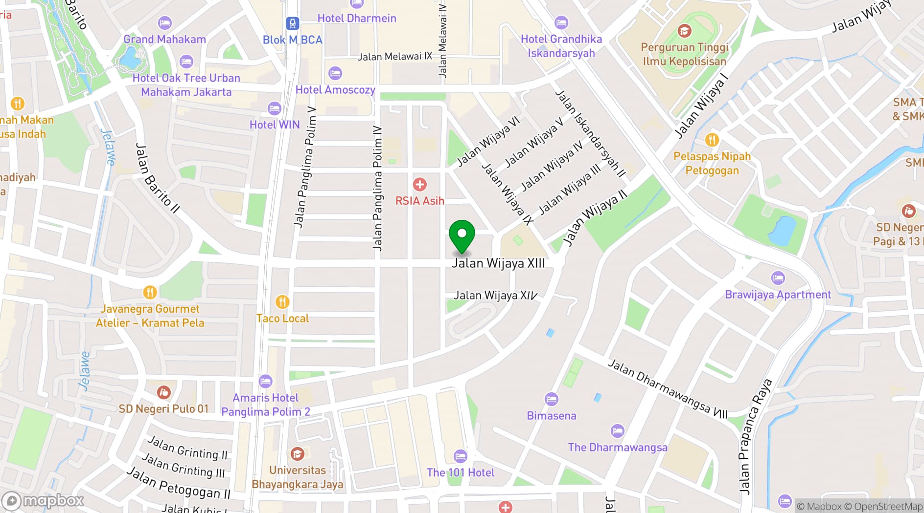 Map showing Patio Jakarta