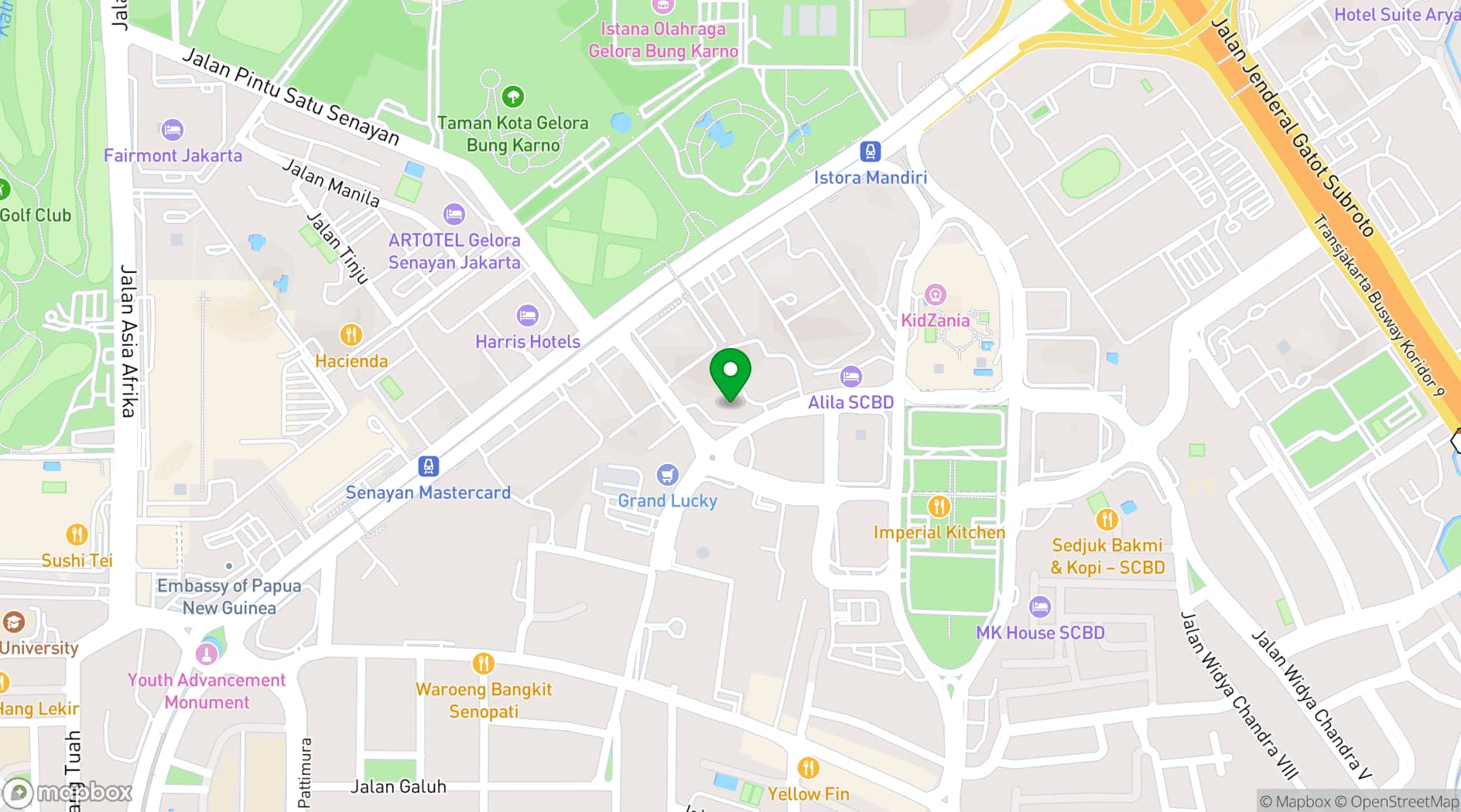 Map showing AMUZ Gourmet Restaurant