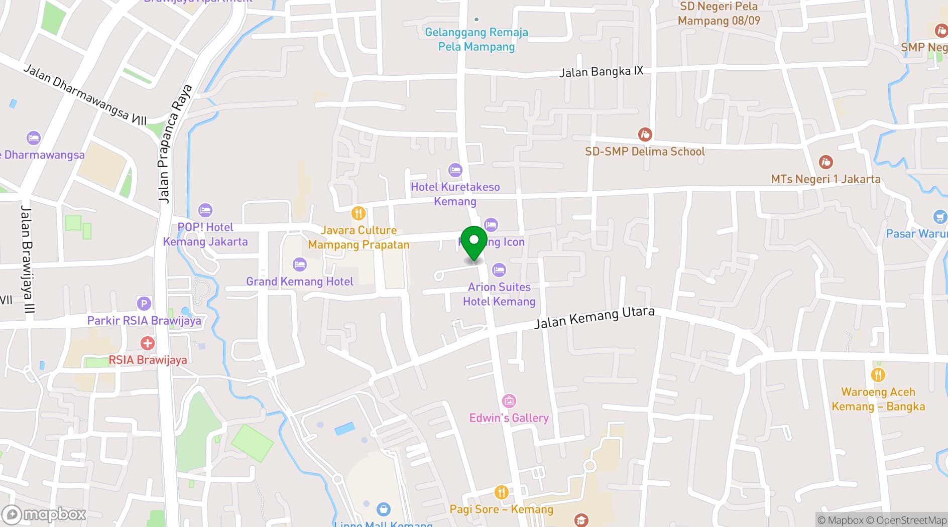 Map showing 365 Eco Bar