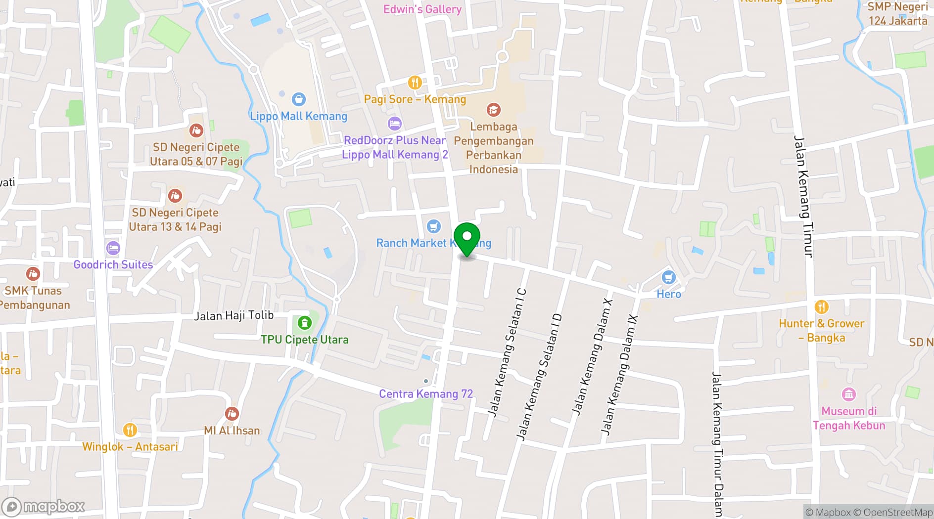 Map showing The Papilion