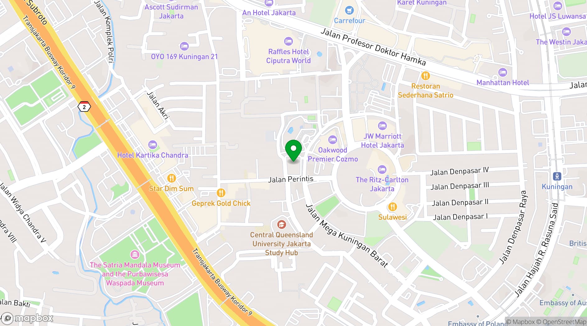 Map showing Asuka Japanese Dining
