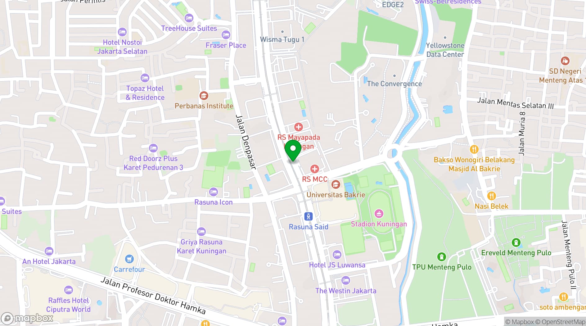 Map showing Elite Club
