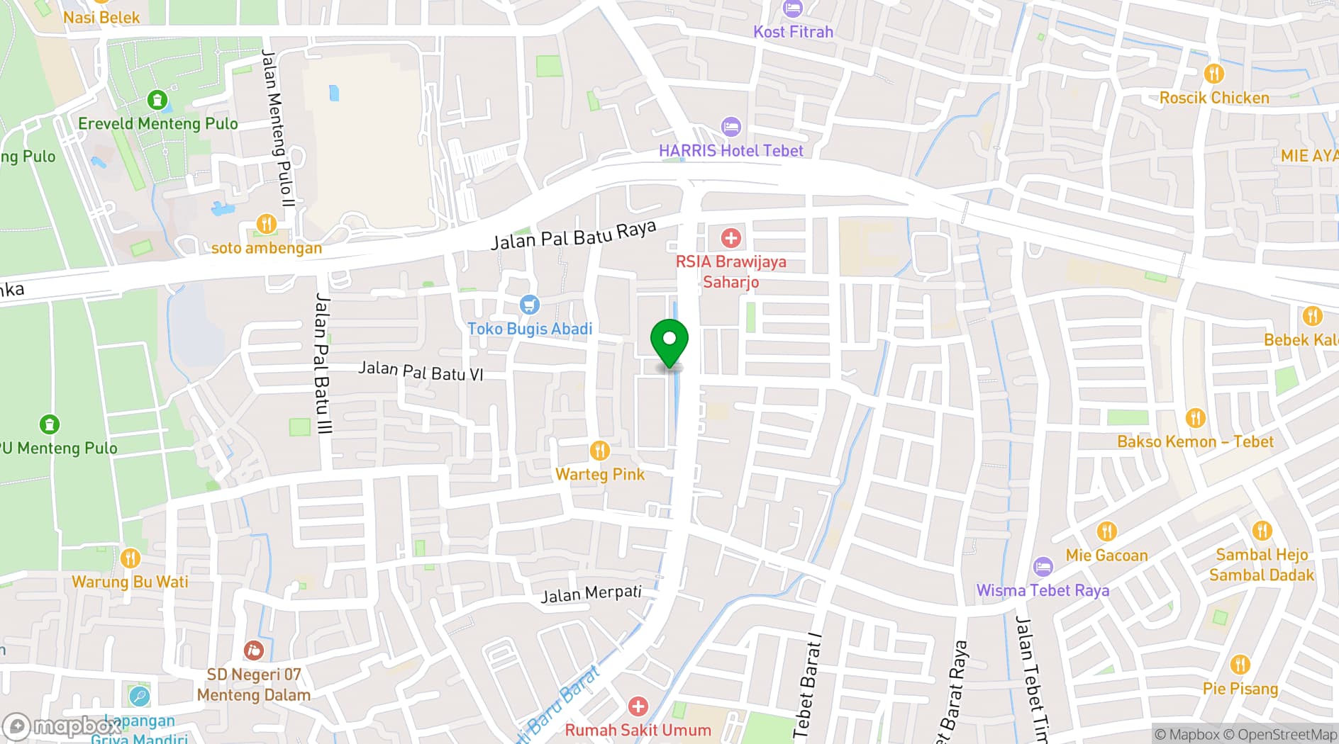 Map showing Balai Sudirman