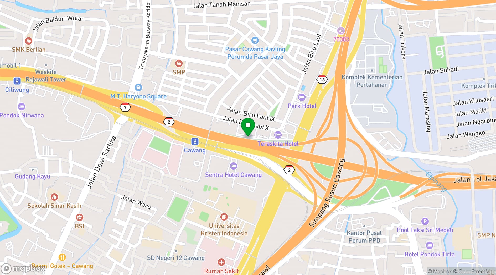 Map showing HK Tower Ballroom