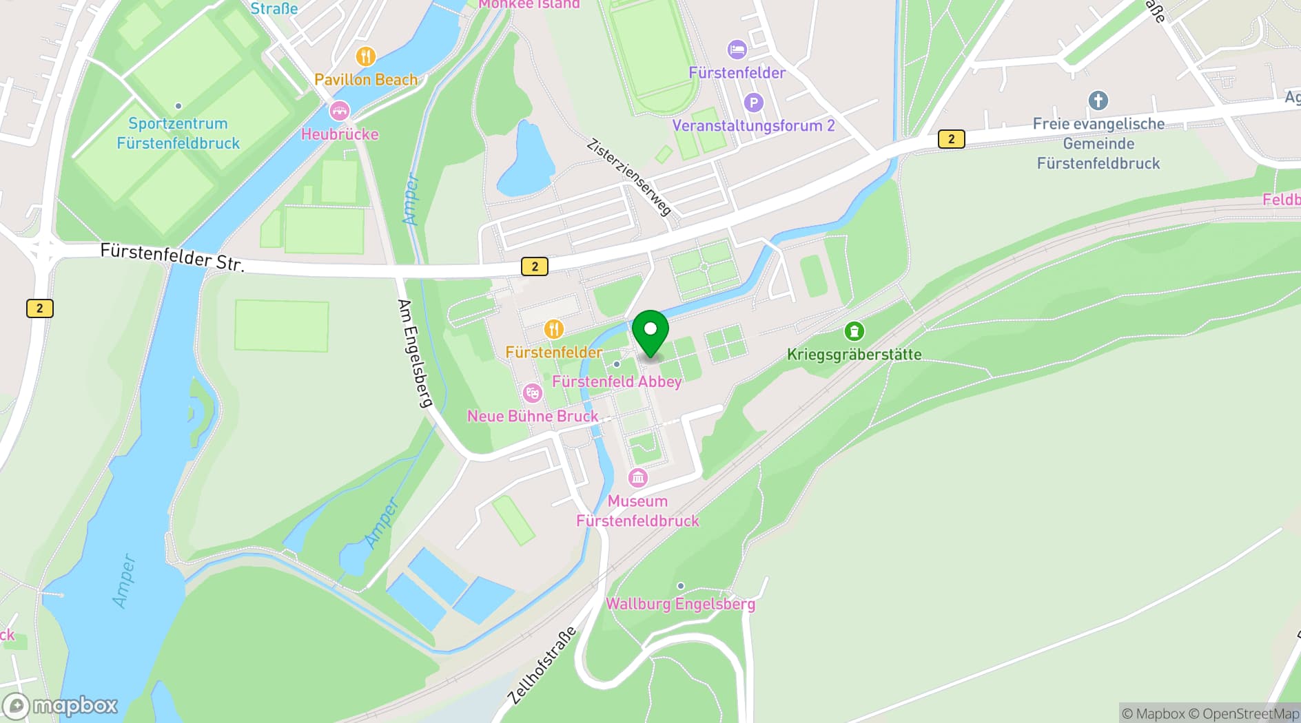 Map showing Kloster Fürstenfeld