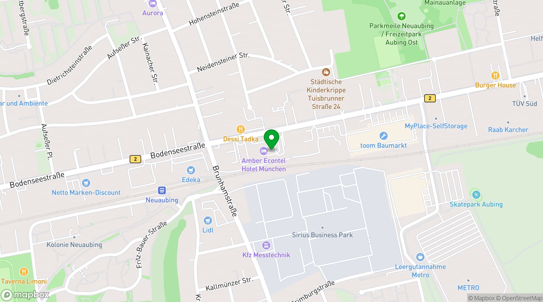 Map showing AMBER ECONTEL München