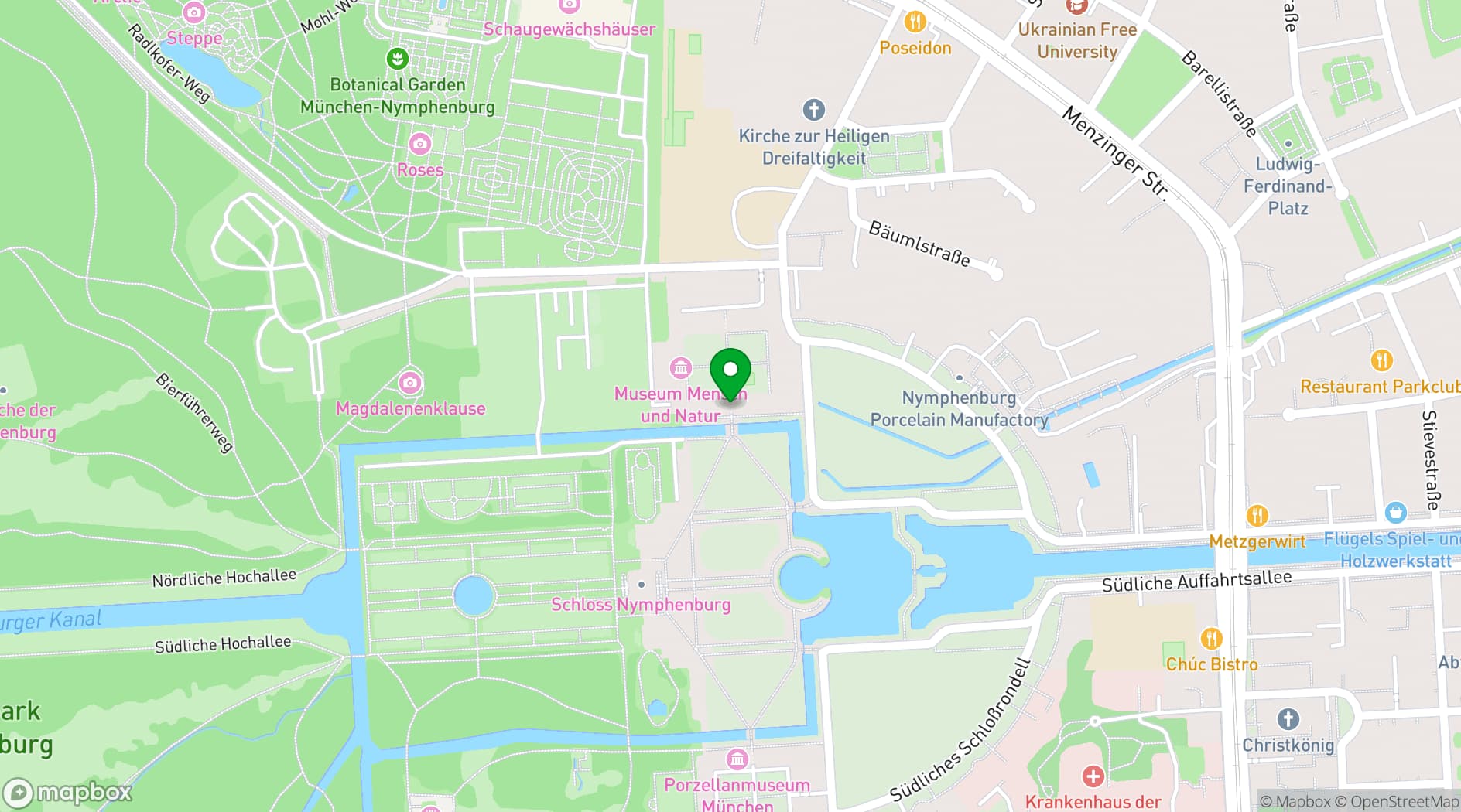 Map showing Hubertussaal (Hubertus Hall)