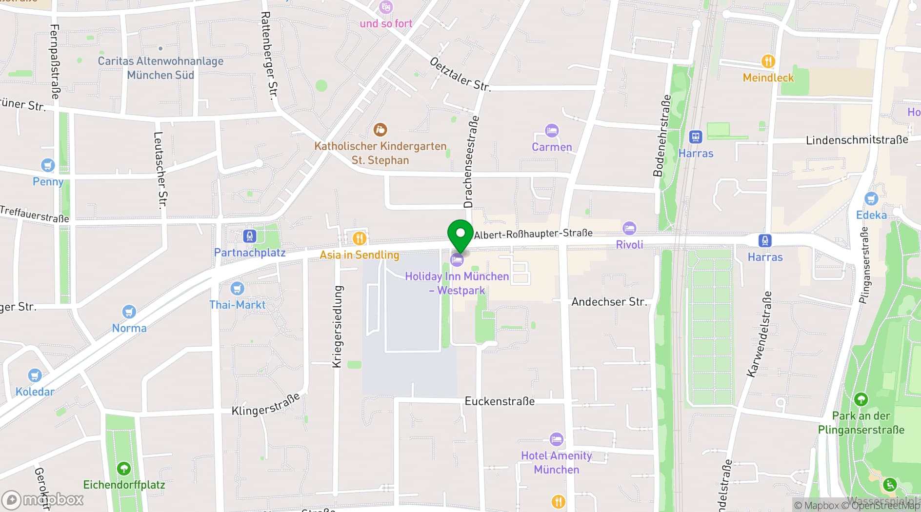 Map showing Holiday Inn Munich - Westpark